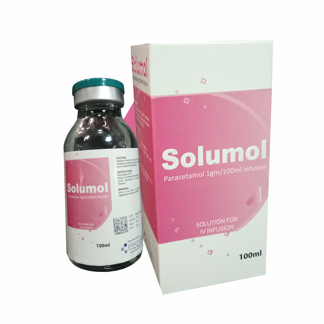 Solumol INJ, Paracetamol 1gm/100ml infusion