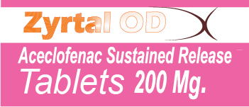 Zyrtal OD - Aceclofenac Sustained Release tablets 200mg