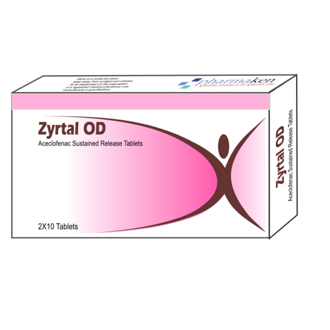 Zyrtal OD (Aceclofenac Sustained Release Tablets 200mg)